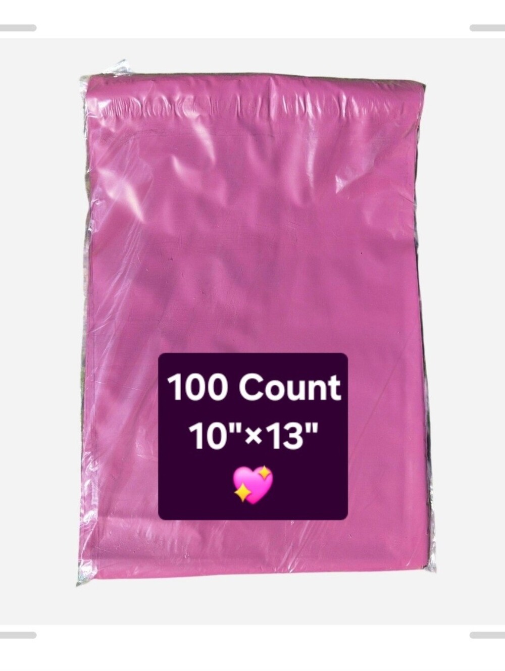 🆕 100 Pack Hot Pink 10" x 13" Poly Mailers